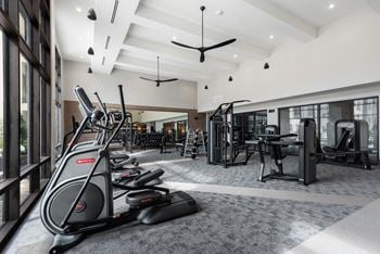 State-of-the-art fitness center with private yoga studio